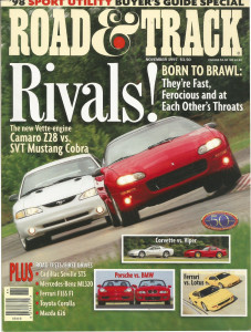 ROAD & TRACK 1997 NOV - SHOOTOUT SPECIAL, '63 VETTE